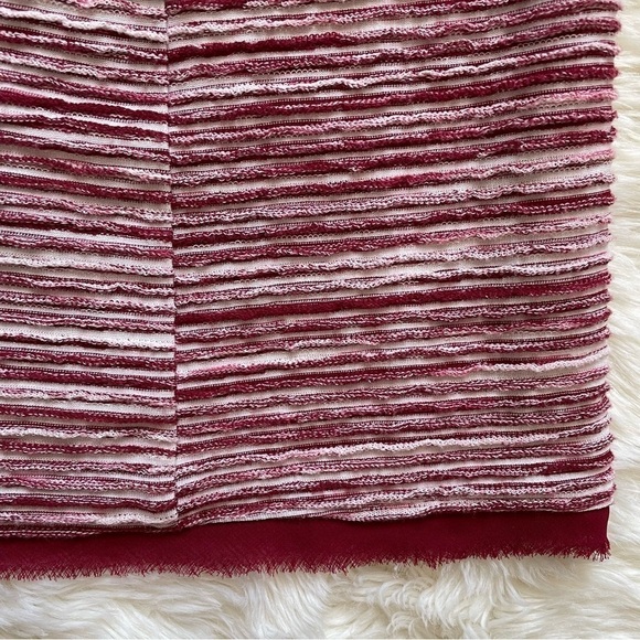 Anthropologie Vanessa Virginia Tank Top Indira Textured Striped Red White M - Picture 9 of 12